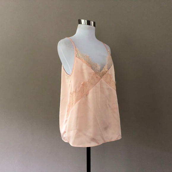 Camisole Peach V Neck  Lacy Medium Cami - Picture 4 of 8